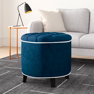 Blue store circle ottoman